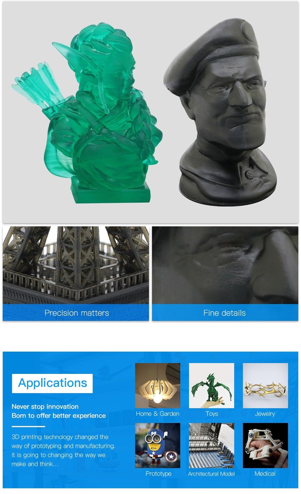 ANYCUBIC Photon High Resolution Enclosed SLA / DLP LCD UV Resin 3D Printer