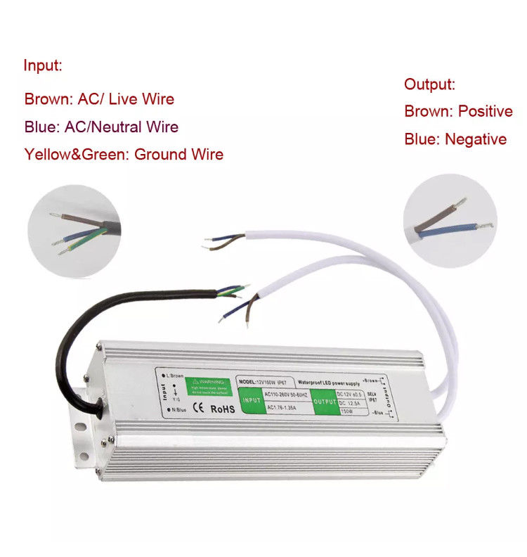 DC 12V 8.3A 8A 100W Waterproof IP67 CCTV LED Driver Outdoor Power ...